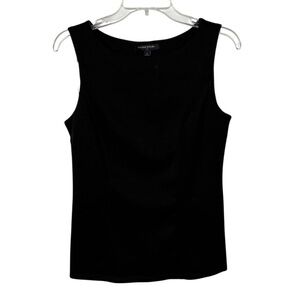 Banana Republic Black Stretchy Structured Knit Shell Tank Top Small NWT Minimal